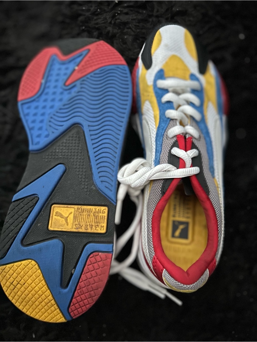 Puma Multicolor Athletic Sneakers - Yellow/Blue/Red
